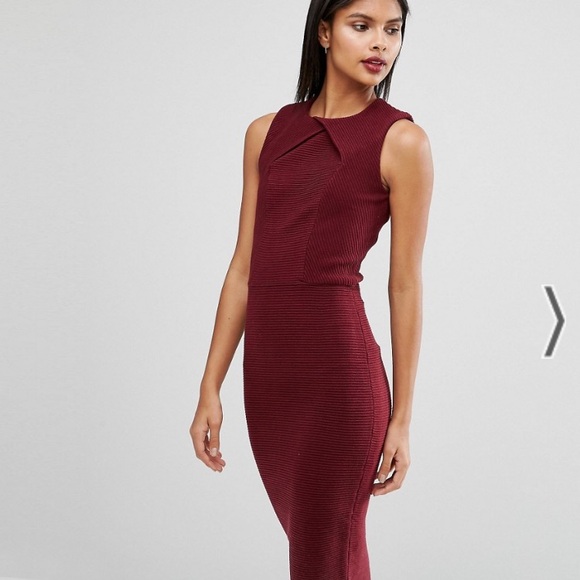 Ted Baker Tarala Bodycon Knit Dress, Maroon, Small - Picture 2 of 11